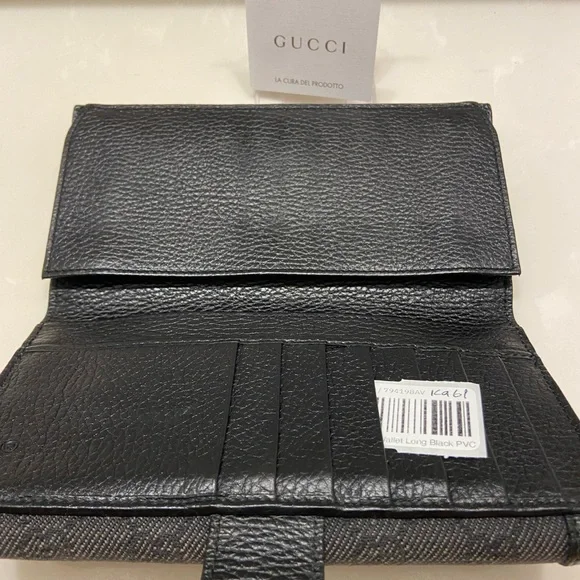 Authentic!!Gucci long Wallet Monogram black Luxury - Picture 10 of 13